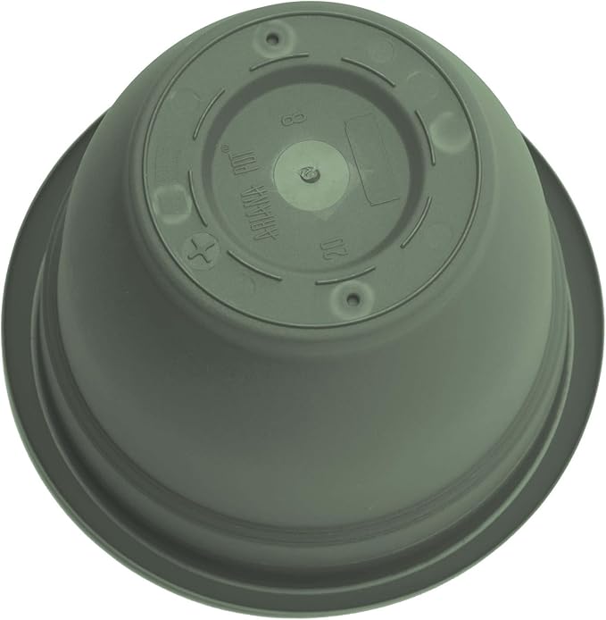Bloem Ariana 20" Basil Round Self-Watering Resin Planter Pot - Rolled Rim Indoor and Outdoor Gardening Planter