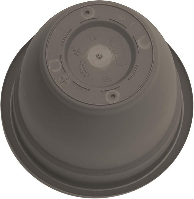 Bloem Ariana 10" Peppercorn Round Self-Watering Resin Planter Pot - Rolled Rim Indoor and Outdoor Gardening Planter