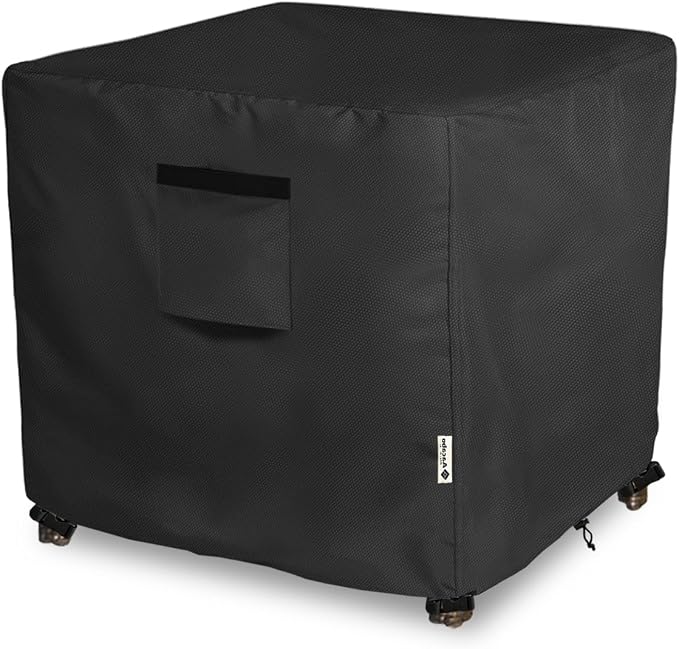 Patio Wicker Side Table Cover,22W x 22D x 18H inch,Waterproof Square Patio Small Side Table Cover,Suitable for 3-Piece Outdoor Wicker Patio Bistro Set Side Table by Aacabo