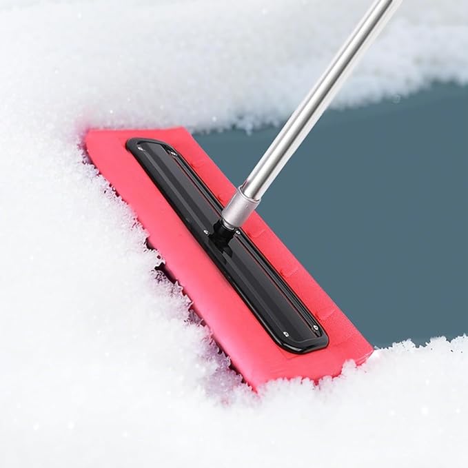 Foam Snow Pusher, Snow Roof Rake, Roof Snow Removal Tool with Wide Head, Lightweight No Scratch Foam Snow Broom, Foam Snow Brush for Roof Vehicle Garage Lawn Backyard Outdoor Driveway - Head Only - Image 7