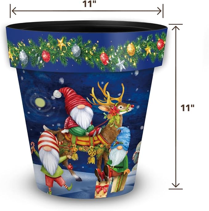 Briarwood Lane Happy Holiday Gnomes Medium Planter