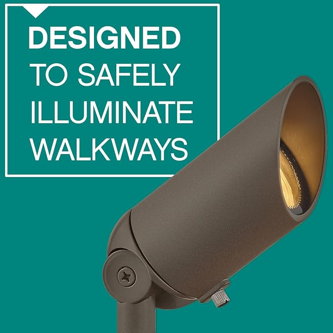 Hinkley Landscape Lighting Spot Light, 4w MR16 LED Blub Included, 12v, Textured Brown Clear Lens
