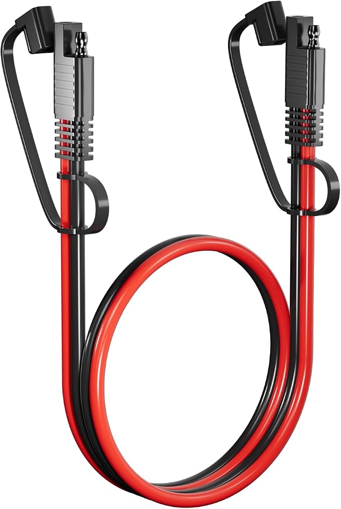 SAE Extension Cable 12AWG, SNLLMZI SAE to SAE Extension Cord DC Power Automotive Extension Cable for Solar Panels,Cars, RVs,Trucks,Boats, etc (3.3FT) by SNLLMZI