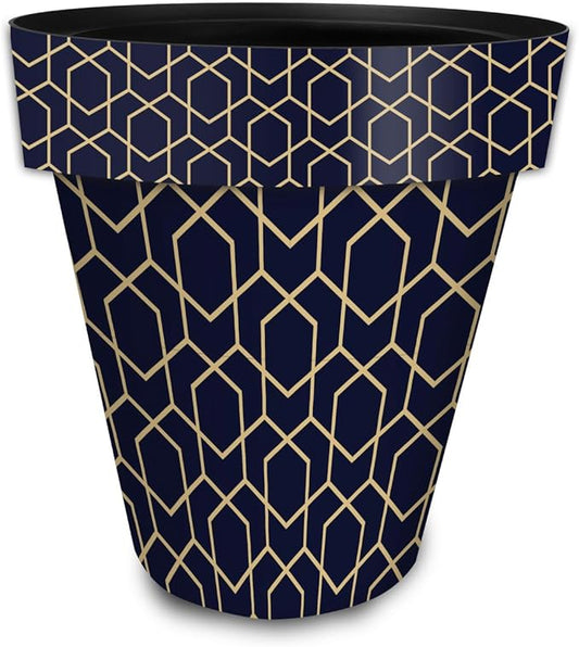Briarwood Lane Blue Geometric Large Planter