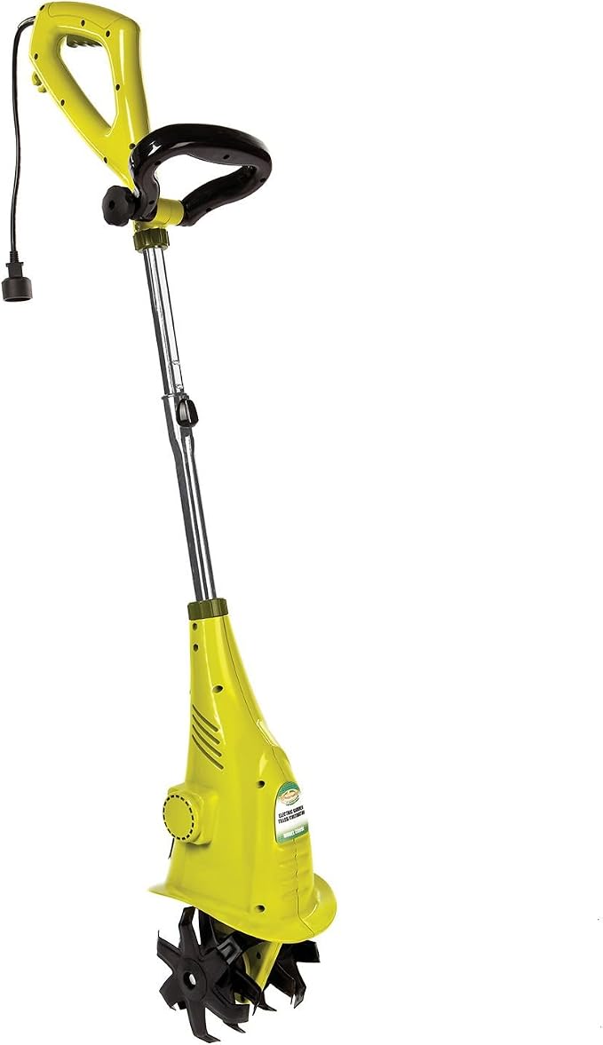 Sun Joe Corded Electric Garden Cultivator with Steel Blades, 6.3-Inch Wide Path, 2.5-Amp Motor - Heavy-Duty Cultivating Machine for Soil Prep, Lawn & Garden Maintenance, TJ599E by SunJoe