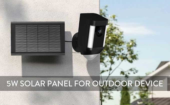 Ring Solar Panel(2nd Generation), 5W Ring Solar Panel Charger with Mount for Stick Up Camera & Pro, Spotlight Plus & Pro, Stick Up Cam Battery, Spotlight Cam Battery (2 Pack Black) - Image 7