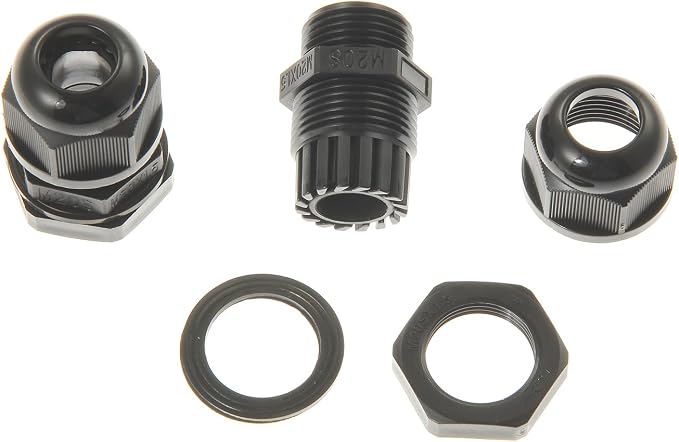 Weatherproof ABS Solar Double Cable Entry Gland,Curved Cable Connector for All Cable Types 2mm?? to 6mm?? for Rv, Campervan, Boat (Black) - Image 4