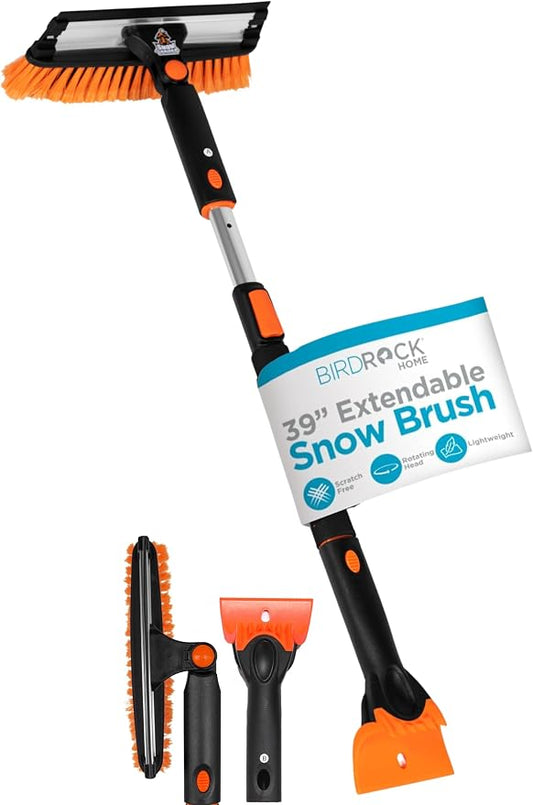 ‎Snow MOOver 39" Extendable Snow Brush with Squeegee & Ice Scraper | Foam Grip | Auto Snow Brush | Auto Ice Scraper | Car Truck SUV by Snow+MOOver