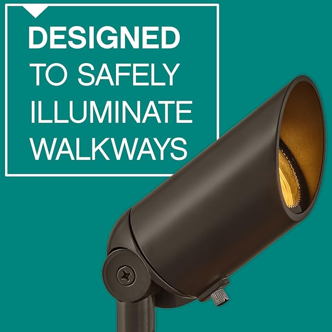 Hinkley Landscape 1536BZ-LL 12v Aluminum Outdoor Spot Light (Bronze), 4w 2700K MR16 LED Bulb (Included) for Low Voltage Landscape Lighting of Yard, Lawn, Garden, Patio, Trees and House
