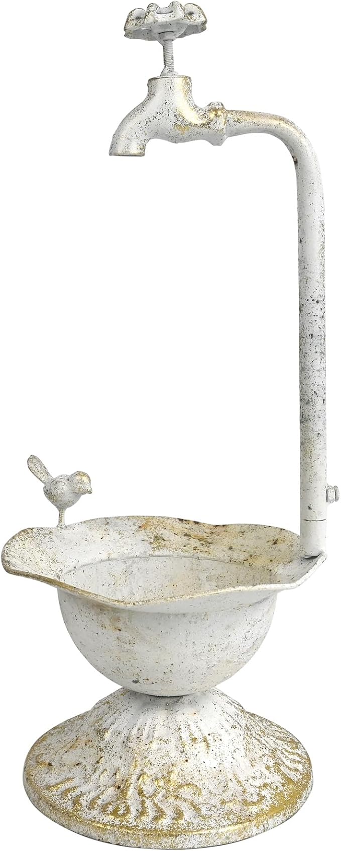 Unique Planters for Indoor Outdoor Plants, Rustic Succulent Planters, Outdoor Flower Pots, Indoor Succulent Plant Pots, Metal Tap Design, Home and Garden Decor (White)