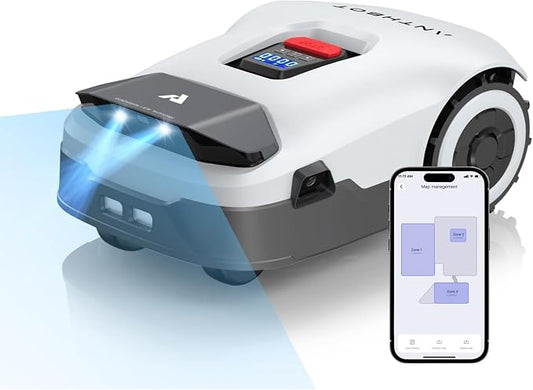 ANTHBOT Genie3000 Robot Lawn Mower - NO Wire, Full Band RTK+4-Eye Vision Robotic Lawnmower for 3/4 Acre, Auto Mapping, Multi-Zone Management, Accurate Obstacle Avoidance, Intelligent Path Planning by ANTHBOT
