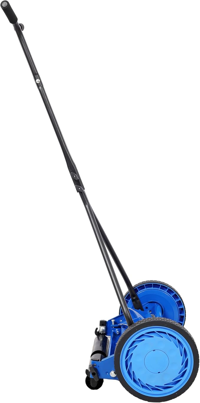 16in Push Lawn Mower, Push Reel Lawn Mower, Blue Color - Image 4