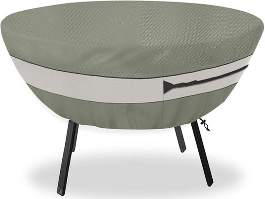 Round Patio Table Cover,Suitable for 48 Inch Diameter Patio Round Table,Waterproof Heavy Duty Round Outdoor Coffee Table Cover Grey Green by Aacabo