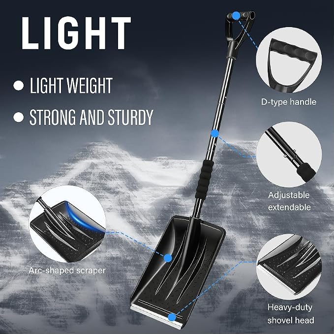 Cordless Snow Shovel,Frost-Resistant Shell,Adjustable Snow Guide - Image 2