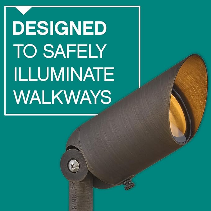 Hinkley Landscape Lighting Hardy Island Spot Light, 4w MR16 LED Blub Included, 12v, Matte Bronze Clear Lens