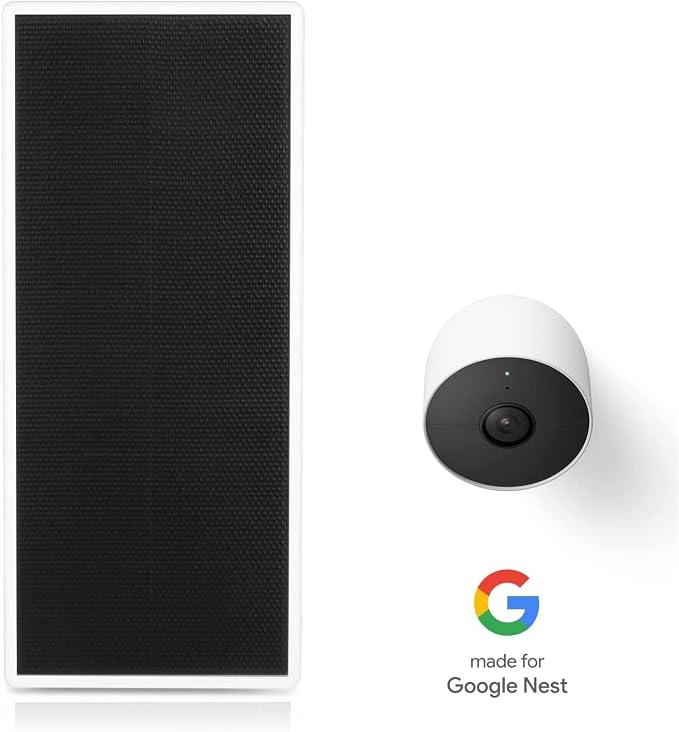 Wasserstein Premium Solar Panel, Solar Panel Charger for Google Nest Cam Outdoor or Indoor, Battery - 3.5W Solar Power - Made for Google Nest - Image 2