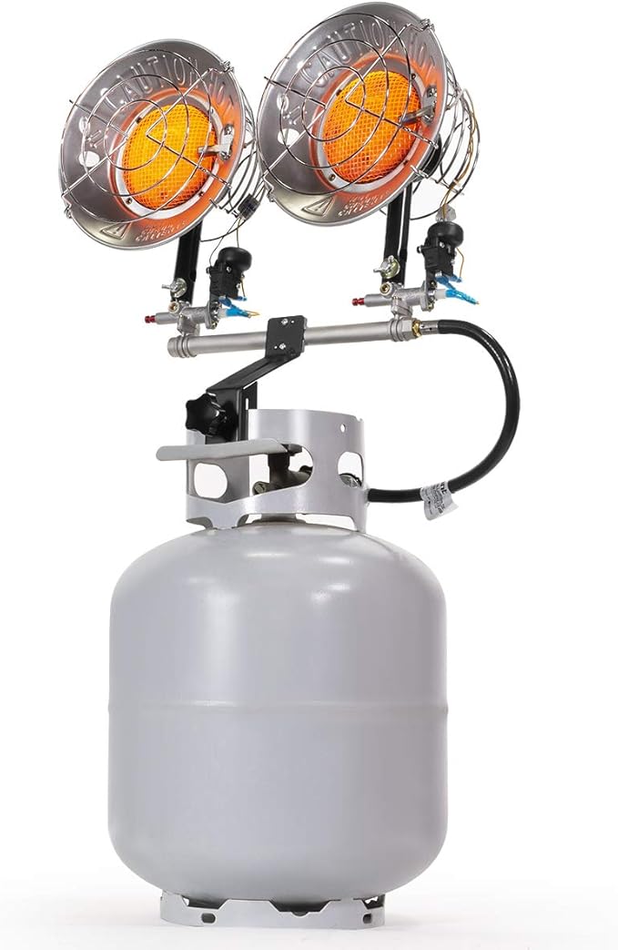 XtremepowerUS 30,000 BTU Propane Tank Top Heat Infrared Heater Burner Propane Heater LPG Use for Camping, Patios, Jobsite Backyard and More