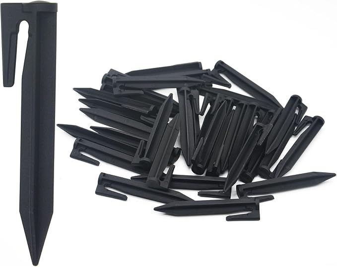 200Pcs 3.3" Plastic Boundary Wire Stakes Lawn Stakes Tent Pegs for Installation Robot Lawn Mower, Pet Fence, Camping Tent, Home Gardening - Image 2