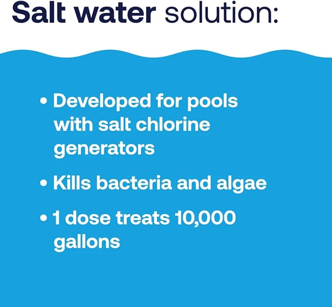 HTH 52047 Swimming Pool Care Salt Shock, Stabilized Chlorinator, 1 dose Treats 10000 gallons, 5x12oz Packets (Pack of 6) - Image 3