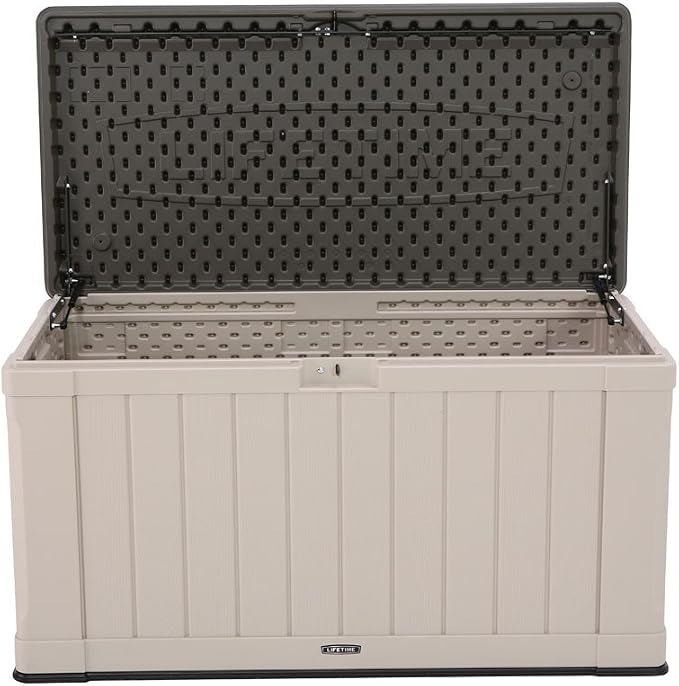 LIFETIME 60186 Heavy-Duty Outdoor Storage Deck Box, 116 Gallon, Desert Sand/Brown - Image 4