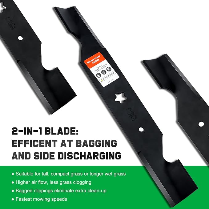 Grasscool 532187256 Z254F Mower Blades for Husqvarna 54 inch Zero Turn Z254 MZ54 RZ5424 RZ5426 YTH26V54 YTH2454 YTH24V54 LGT2654 54'' Deck Lawn Mower Replace 187256 532187254 High Lift - Image 8