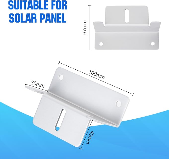 ECO-WORTHY 8 Units Solar Panel Mounting Brackets,Z Bracket Sets Lightweight Aluminum Corrosion-Free for RV, Trailer, Boat, Yachs, Wall and Other Off Gird Roof,2 Set of 4 Units - Image 2