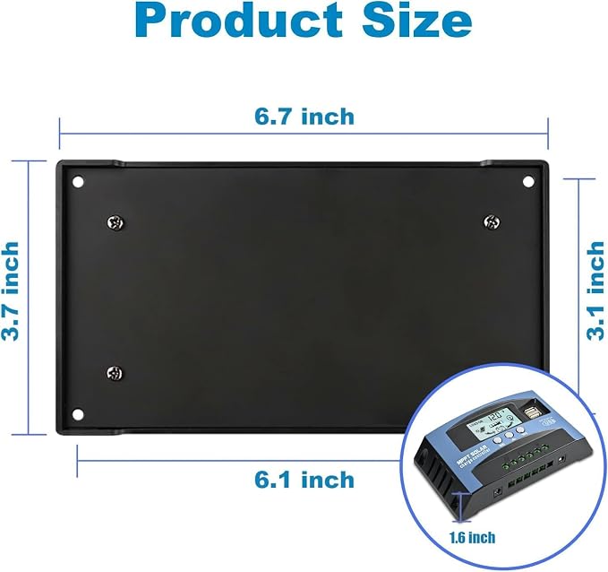 100A MPPT Solar Charge Controller, 12V/ 24V Solar Panel Battery Intelligent Regulator with Dual USB Port, LCD Display and Timer Setting ON/Off Hours - Image 6