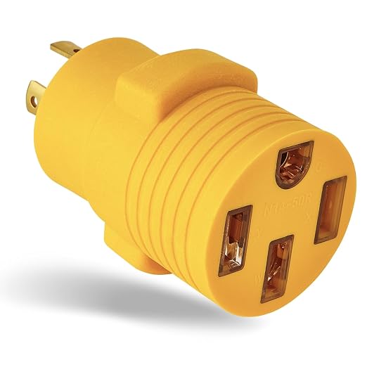 MECMO NEMA L14-30P to 14-50R RV Generator Adapter, 30 Amp to 50 Amp Twist Locking Generator 4 Prong Male Plug to 4 Prong RV Female, Heavy Duty for RV Trailer Camper Generator EV Tesla Level 2 Charging - Image 8