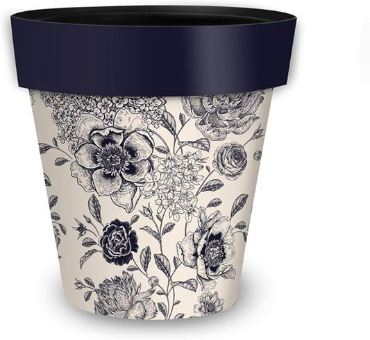 Briarwood Lane Woodcut Floral Small Planter