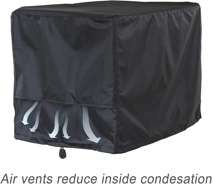 Porch Shield Waterproof Universal Generator Cover 28 x 26 x 24 inch - for Most Generators 7500-9500, Black - Image 4