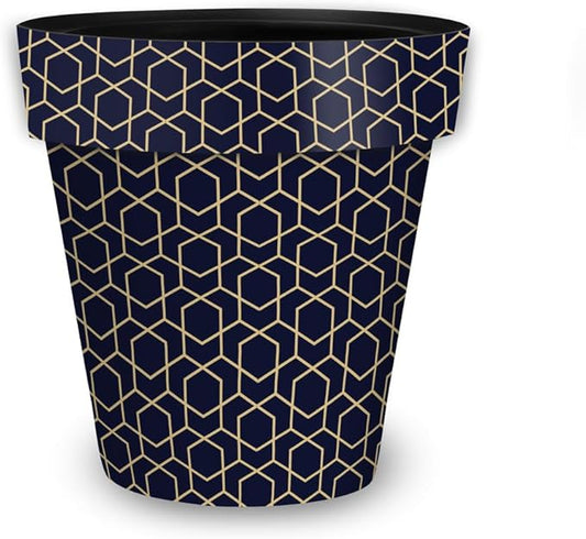Briarwood Lane Blue Geometric Small Planter