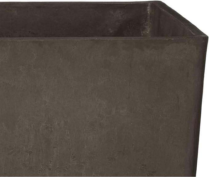Arcadia Garden Products PSW FS32DC Contempo Tall Square Planter, 13 by 13 by 28-Inch, Dark Charcoal