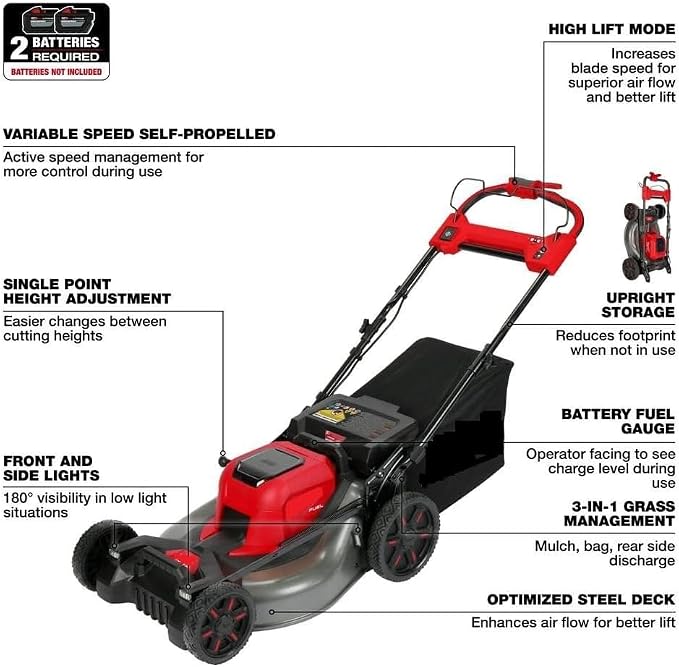 for Milwaukee.d M18 Fuel 21inch Self-Propelled Dual Battery Mower Kit - Image 3