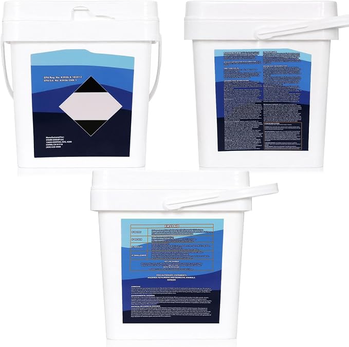 Xtremeclear 3" Swimming Pool Chlorine Tablets 99% Pure Tri-Chlor Pool Sanitizer 45LBS Slow Dissolving Chlorinating Tabs for Swimming Pools, Hot Tubs, Spa - Image 7