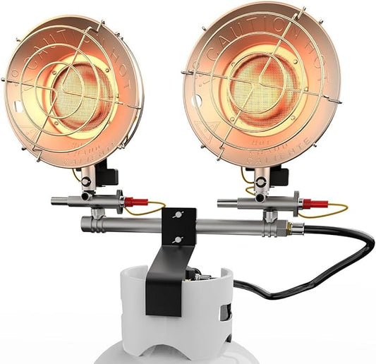 AgiiMan Propane Heater - 32000 BTU Portable Tent Heater, Camping Gas Heaters and Stove, Patio Heaters with Shut-off Valve and Tip-over Switch for Outdoor/Indoor Ice Fishing Hiking (Tanks Not Included)