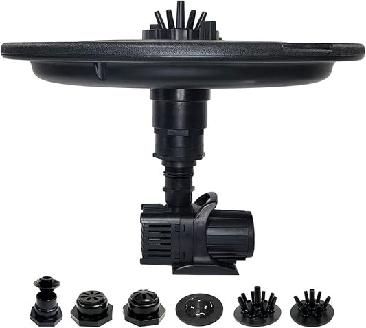 HALF OFF PONDS Floating Fountain, 1/4 HP Pond Aerator, 100 ft Cord, 3000 GPH Water Pump, 9 Spray Patterns, Energy-Efficient, for Small Ponds & Water Gardens