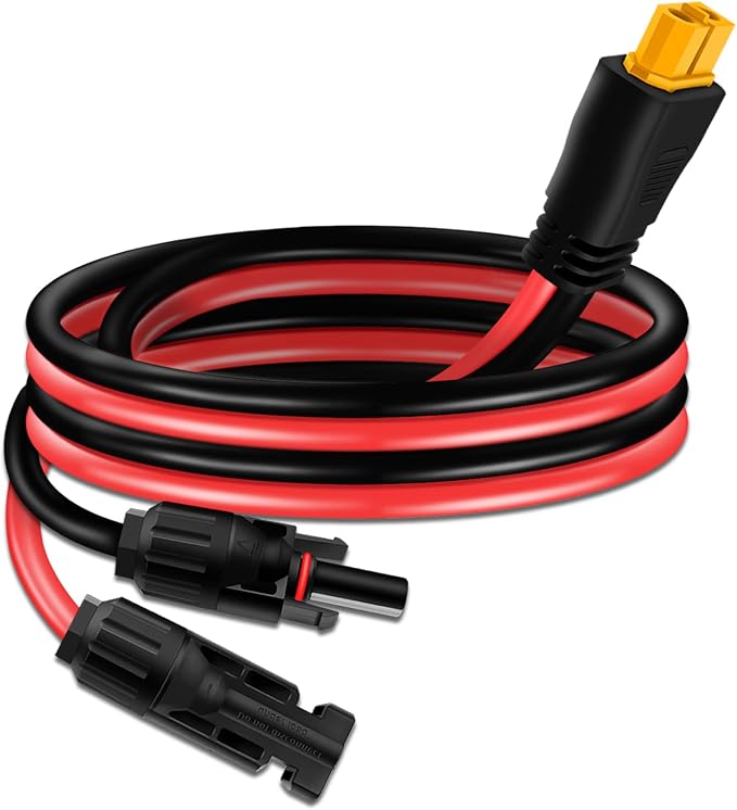 COMeap Solar Panel Cable for Ecoflow Anker SOLIX 10AWG, Compatible with MC-4 to XT60 Plug Solar Panel Connector Adapter Extension for Portable Power Station Solar Generator RV 3.4ft(1.04m) by COMeap