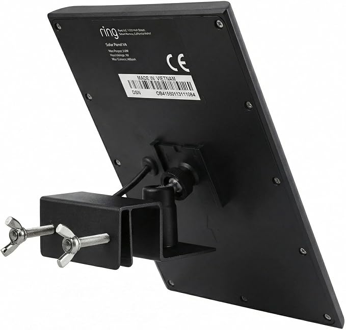ALERTCAM Gutter Mount for Solar Panel, Adjustable Weatherproof Aluminum Alloy Mount Bracket, Perfect Angle to Get Adequate Sunlight (Black) - Image 4
