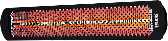 Bromic Tungsten Smart Heat 3000W Electric Patio Heater – Single Element Infrared, 220V-240V, Black Finish – BH0420031