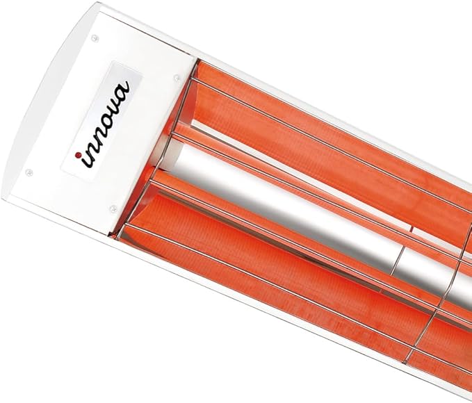 Eurofase Heating 6000 Watt Electric Infrared Dual Element Heater-240 Voltage-White Finish-No Fascia Decorative Fascia
