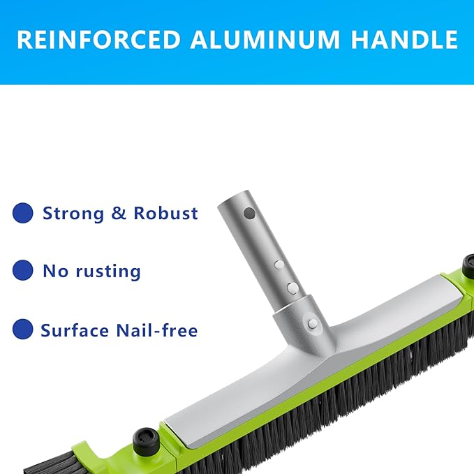 Sepetrel 20” Pool Brush Head for Cleaning Walls,Heavy Duty Inground/Above Ground Swimming Pool Scrub Brushes with Premium Strong Bristle & Reinforced Aluminium Back - Image 3