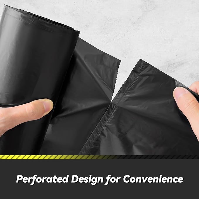 100 Count 55-60 Gallon Trash Bags, Sturdy & Tear-Resistant Commercial Can Liners 55 Gallon, Large Garbage Bags, Large Black Trash Bags for Commercial, Lawn and Leaf Bags - Image 6