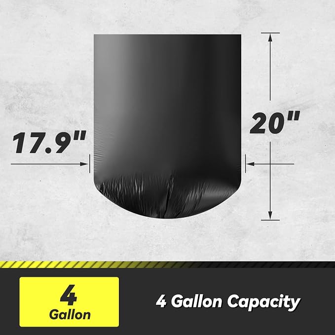 100 Count 17 Micron Extra Heavy Duty 4 Gallon Trash Bags, Sturdy & Tear-Resistant Small Trash Bags for Bathroom & Kitchen - Image 4