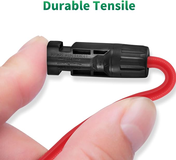 3 to 1 Solar Connectors Y Branch Parallel Adapter 10AWG Cable for Solar Panel (Red & Black) - Image 4