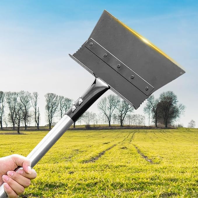 Snow Shovel for Driveway Ice Scraper, Heavy Duty Ice Chopper 53" Multifunctional Cleaning Shovel Ice Removal Tool, Wider Garden Flat Floor Scraper for Sidewalk Lawn Garden Farm Yard (1) - Image 7