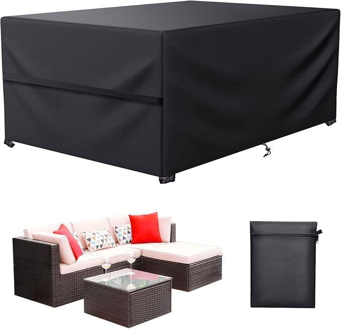 LCOGD Patio Furniture Cover,Outdoor Furniture Covers Waterproof General Purpose, Outdoor Sofa Sets Covers Heavy Duty Windproof Anti-UV70 Lx47 Wx30 H by LCGOD