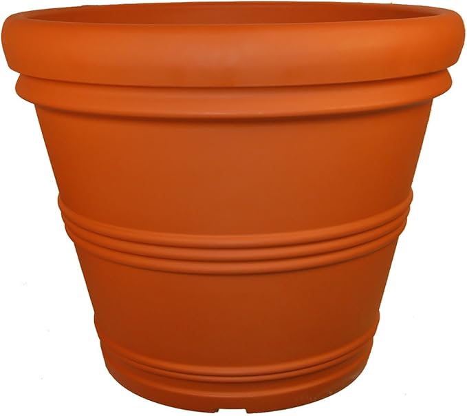 Tusco Products Rolled Rim Garden Planter, 36-Inch, Terra Cotta