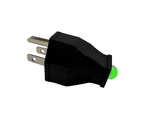 Made in USA Generator Neutral Ground Bonding Plug for Floating Neutral Generators (NEMA 5-15P 120V 15A) ?€? Solid-State PCB + Green Status LED ?€? Fixes Open Ground for RV EMS/Surge Protectors by BadWolf