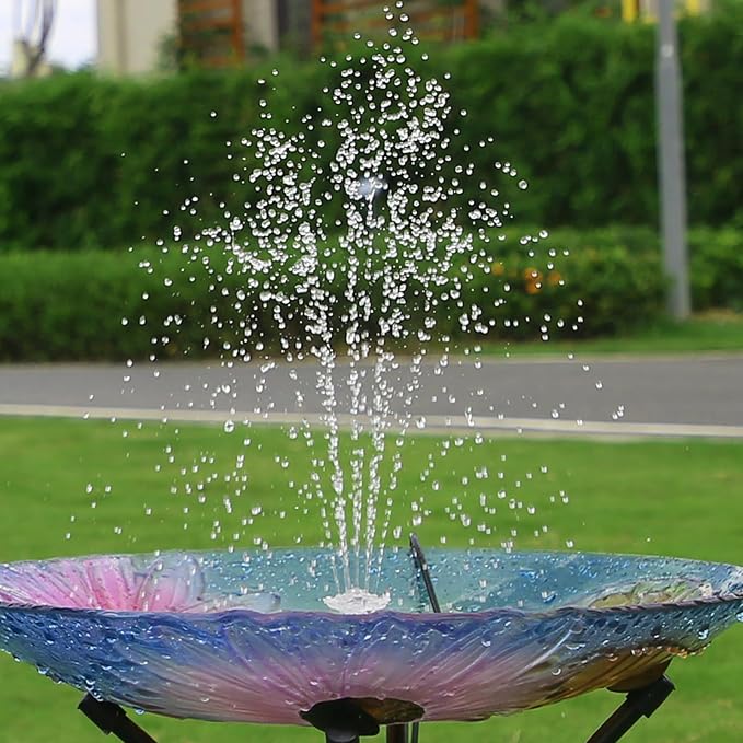 AISITIN 3.5W Solar Fountain Pump Upgraded 2026, Solar Water Fountain DIY Kit with 8 Nozzles & 3 Fixed Bracket & 9.8ft Cord for Garden, Bird Bath, Ponds, Fish Tank, Aquarium, Courtyard and Outdoor