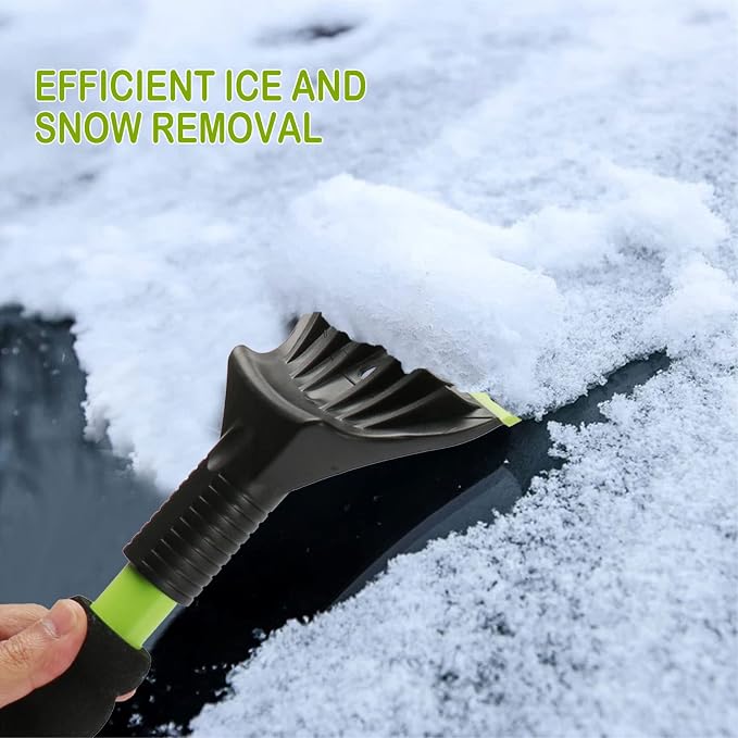Oversized Ice Scrapers for Car Windshield, Snow Brush Scrapers Car Window Frost Removal with Foam Handle, 4.7Inch Large Soft Blade for SUVs Trucks-Scratch???1pc??? - Image 7